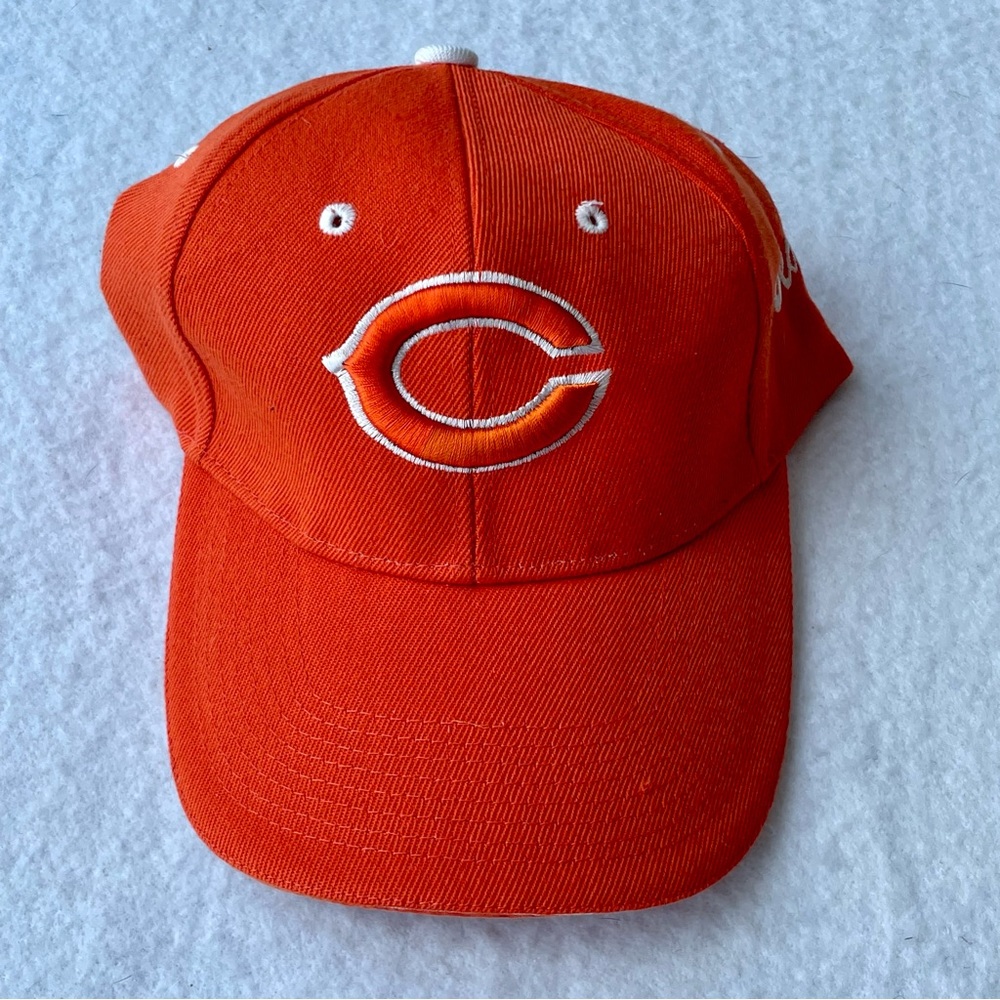 Chicago Bears Orange Baseball Hat Velcro Back